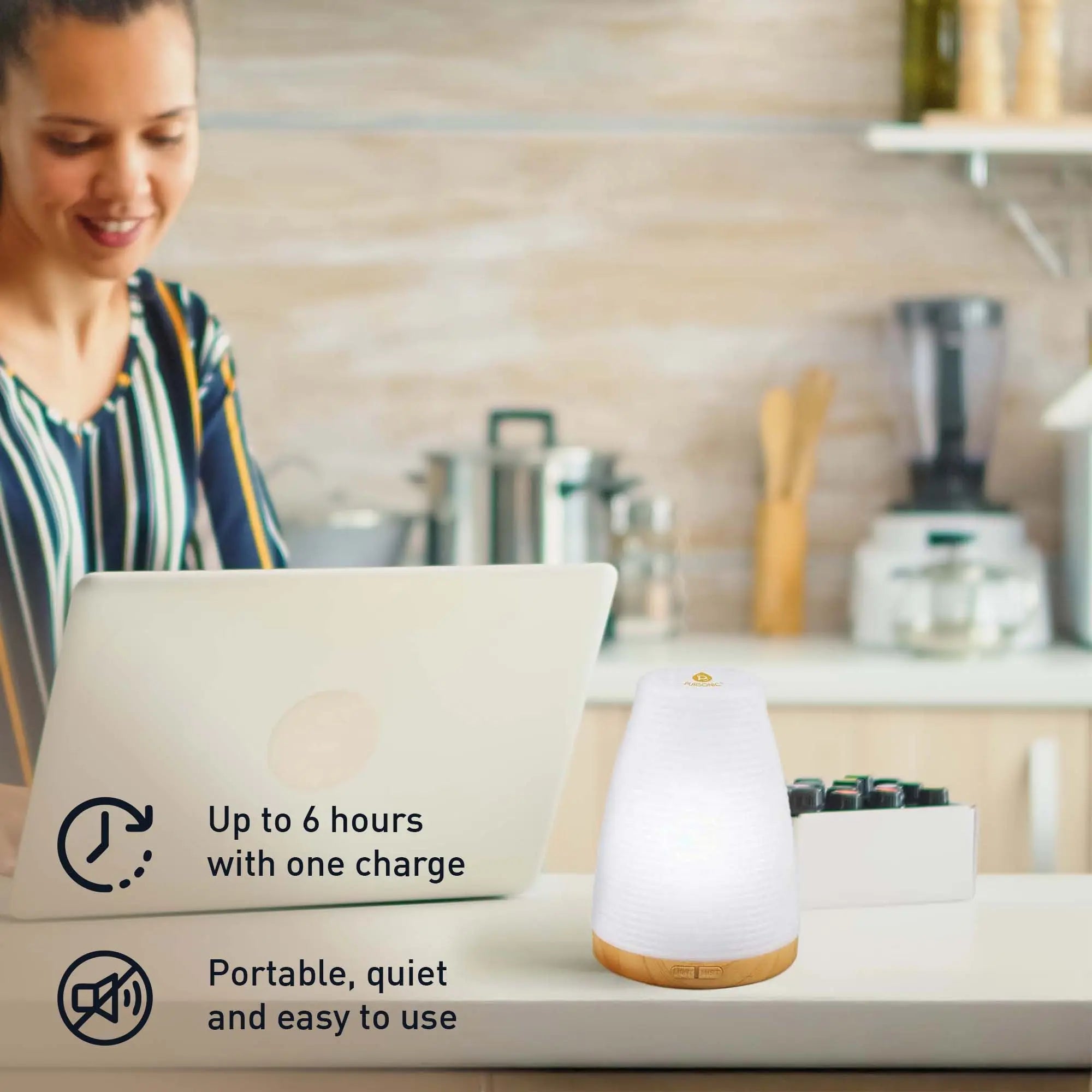 2-in-1 USB Essential oil Aroma Diffuser DC-PURSONIC