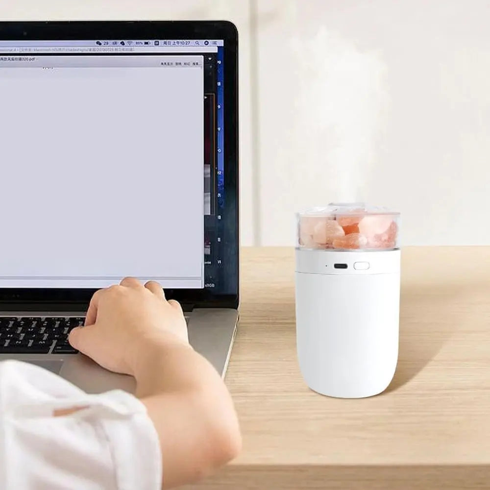 LED light Crystal Salt Stone Humidifier Essential Oil Diffuser DC-THE CEO